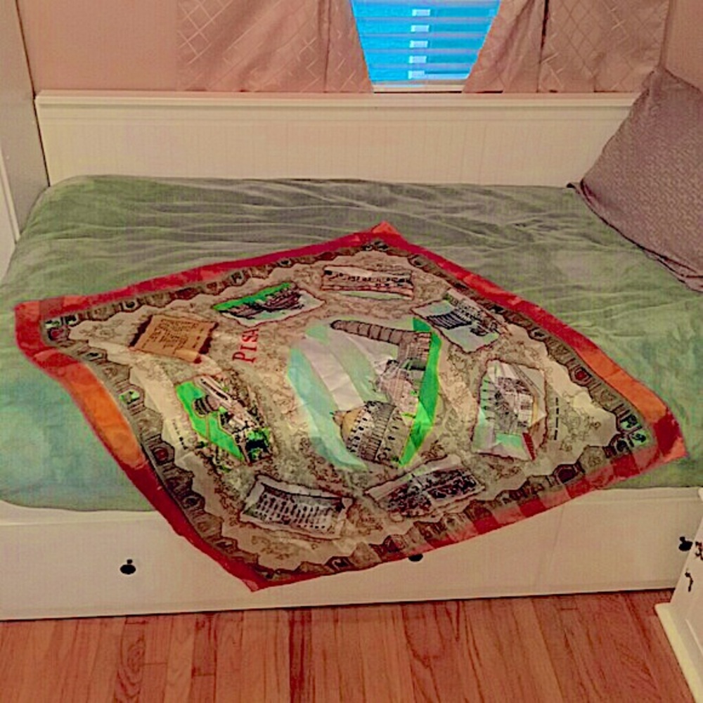 Really big cute italian silk scarf